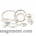 Lorren Home Trends Bone China 57 Piece Dinnerware Set, Service for 8 LHT1254